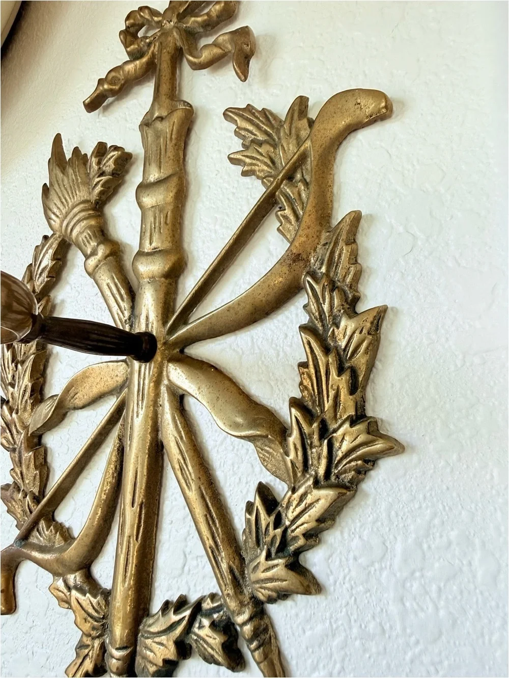 Antique French Style Trophy of Love Wall Plaque | Cupid Bow Quiver Torch  Laurel